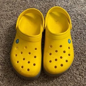 used yellow crocband crocs